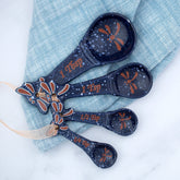 Midnight Dragonfly Ceramic Measuring Spoon Set - Aaria Tees