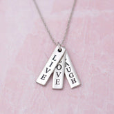 Live Love Laugh Pewter Necklace - Aaria Tees