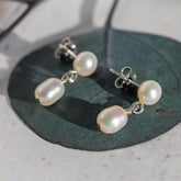 Dangling Fresh Water Pearl Earrings - Aaria Tees