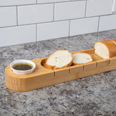 Bamboo Bread Cutting Board with Dip Cup - Aaria Tees