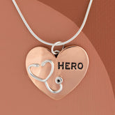 Healthcare Hero Mixed Metal Necklace - Aaria Tees