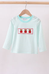 Blue bear embroidery top - Aaria Tees