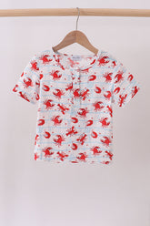 Lobster print muslin top - Aaria Tees