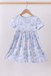Blue bunny egg bamboo dress - Aaria Tees