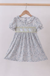 Floral bunny smocked dress - Aaria Tees