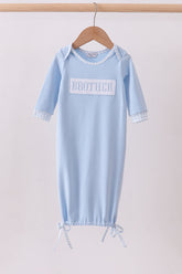 Blue brother embroidery gown - Aaria Tees