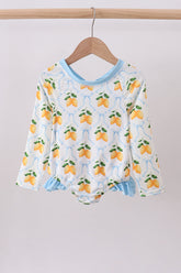 Blue bow lemon rashguard - Aaria Tees