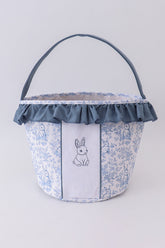 Blue bunny floral ruffle basket - Aaria Tees