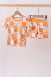Tennessee floral checkered bamboo pajama set - Aaria Tees