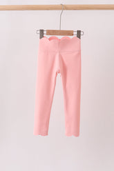 Pink Scalloped Yoga Active Leggings - Aaria Tees