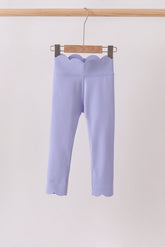 Violet Scalloped Yoga Active Leggings - Aaria Tees