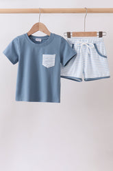 Blue Stripe Set - Aaria Tees
