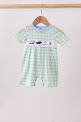 Green Golf Embroidered Romper - Aaria Tees