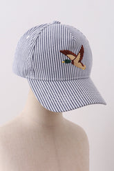 Mallard Embroidered Seersucker Cap - Aaria Tees