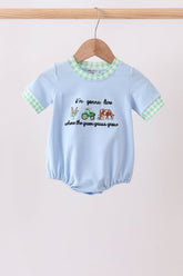 Blue Farm Embroidered Bubble - Aaria Tees