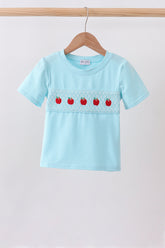 Blue Apple Smocked Top - Aaria Tees