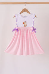 Pink Puppy Pumpkin Applique Dress - Aaria Tees
