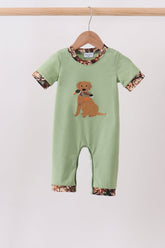 Green Hunting Print Romper - Aaria Tees