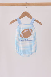Blue Football Applique Bubble - Aaria Tees