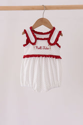 Red Alabama Roll Tide Embroidery Ruffle Bubble - Aaria Tees