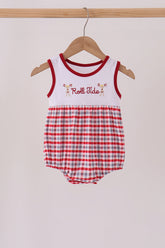 Red Alabama Roll Tide Embroidery Plaid Bubble - Aaria Tees