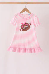 Pink football sequin stripe dress - Aaria Tees