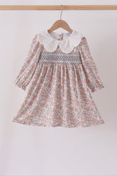 Floral smocked lace dress - Aaria Tees