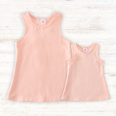 Peach blank basic kids teens adult tank top - Aaria Tees