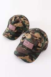 Camouflage flag vintage baseball cap mom & me - Aaria Tees
