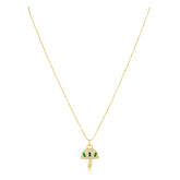 Alice Emerald Mushroom Pendant Necklace - Aaria Tees