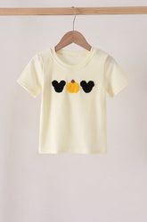 Beige character french knot top - Aaria Tees