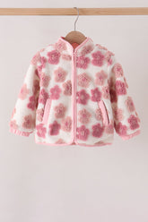 Floral print fleece jacket - Aaria Tees