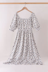 Teal floral mom dress - Aaria Tees