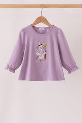 Purple goose embroidery top - Aaria Tees