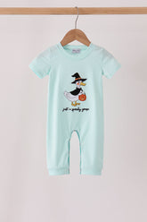 Blue goose embroidery romper - Aaria Tees