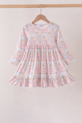 Pink pumpkin ruffle dress - Aaria Tees