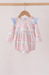 Pink pumpkin ruffle bubble - Aaria Tees