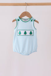 Green Christmas Tree Embroidery Bubble - Aaria Tees