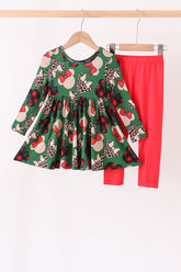 Red character bamboo pants set - Aaria Tees