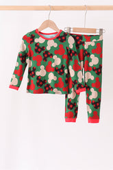 Red character bamboo pajama set - Aaria Tees