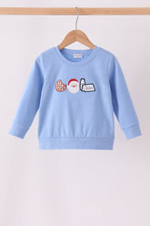 Blue Milk Cookies Embroidery Top - Aaria Tees