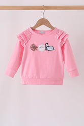 Pink Milk Cookies Ruffle Top - Aaria Tees