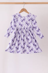 Purple Bow Zip Bamboo Dress - Aaria Tees