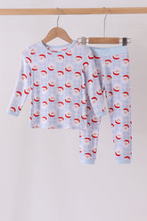 Blue Santa Claus Bamboo Pajama Set - Aaria Tees