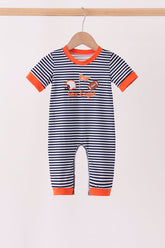 Auburn War Eagle Embroidery Romper - Aaria Tees