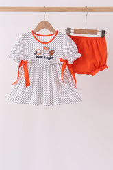 Auburn War Eagle Embroidery Bloomer Set - Aaria Tees