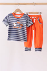 Auburn War Eagle Embroidery Pants Set - Aaria Tees