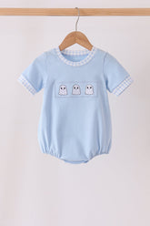 Blue ghost embroidery bubble - Aaria Tees