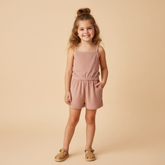 Organic Tank Romper - Clay - Aaria Tees