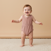 Organic Clinch Romper - Clay - Aaria Tees